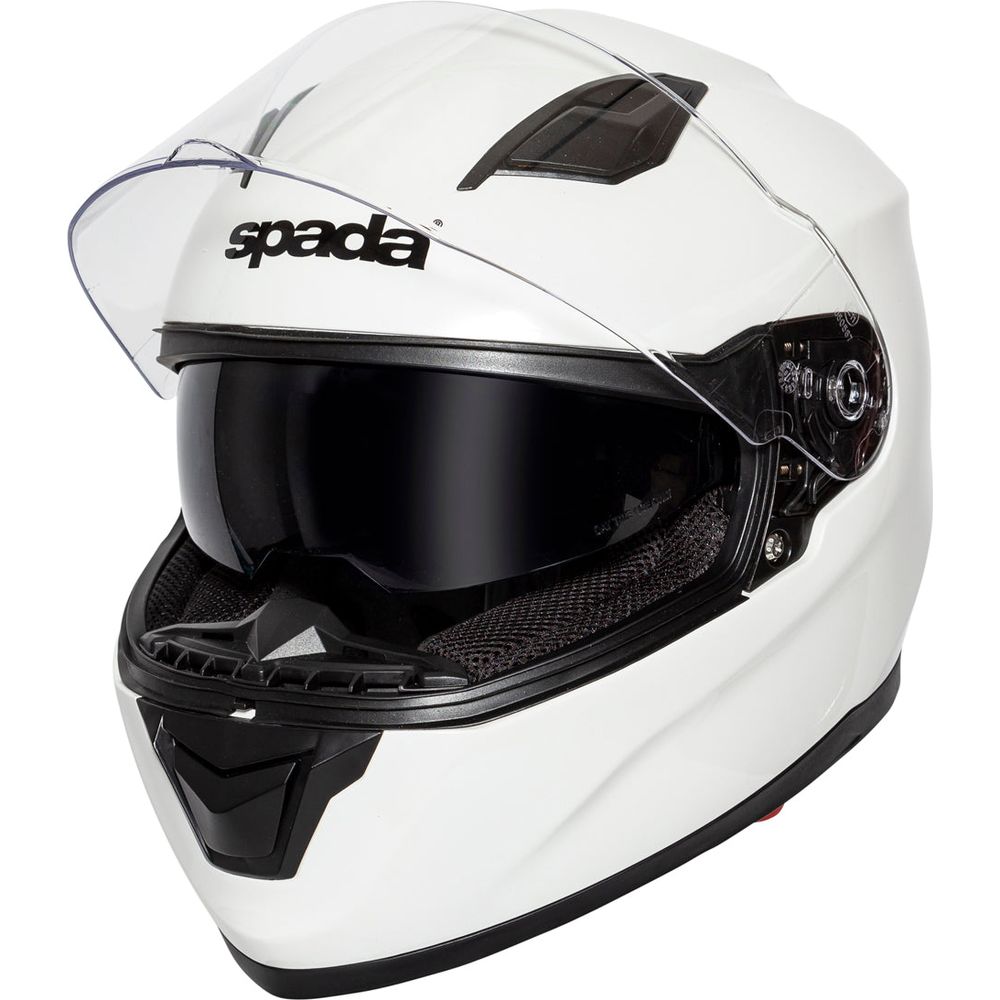 Spada SP17 Full Face Helmet White FREE 1 YEAR Returns, FREE UK Delivery | ThrottleChimp