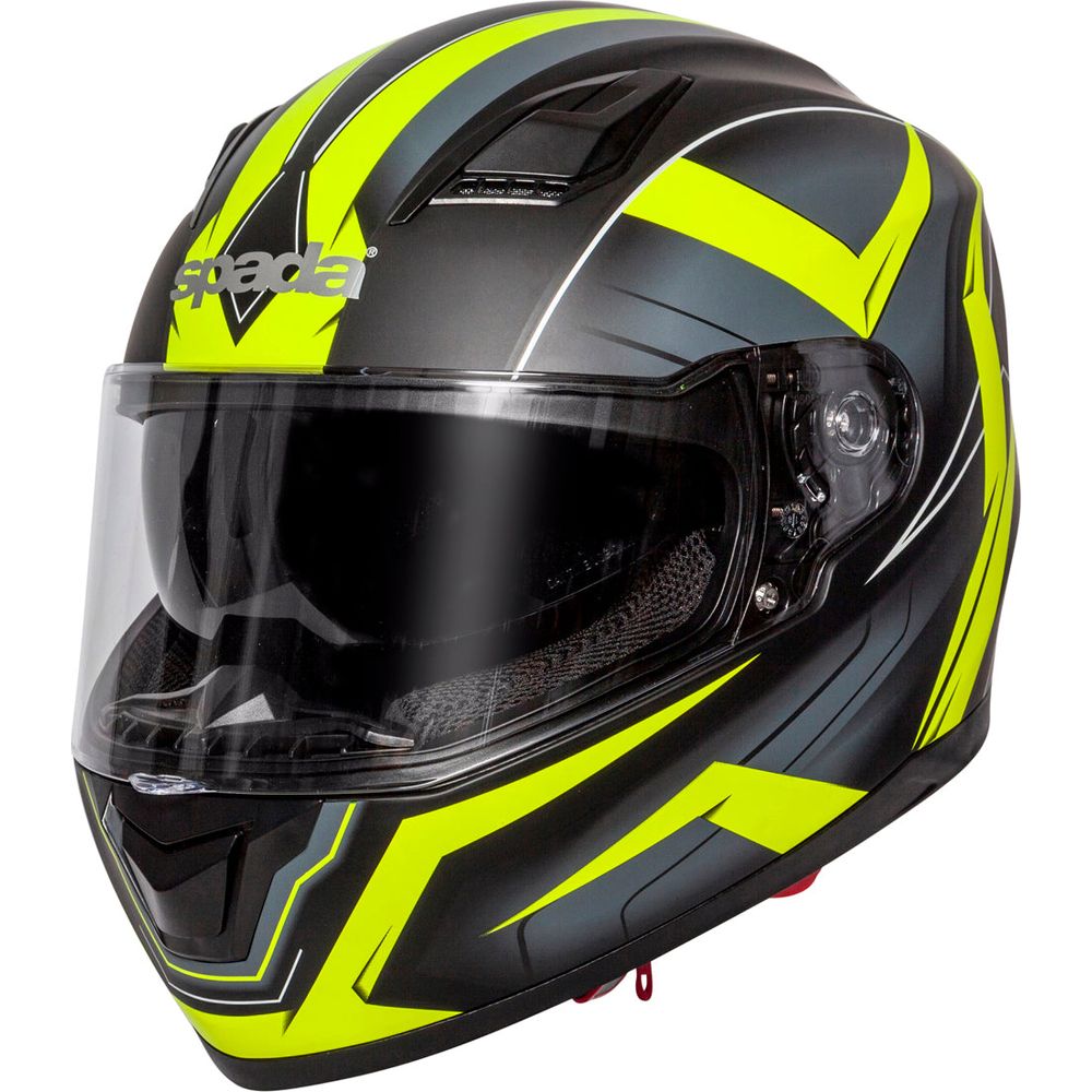 Spada SP17 Ruler Full Face Helmet Matt Yellow (Image 2) - ThrottleChimp