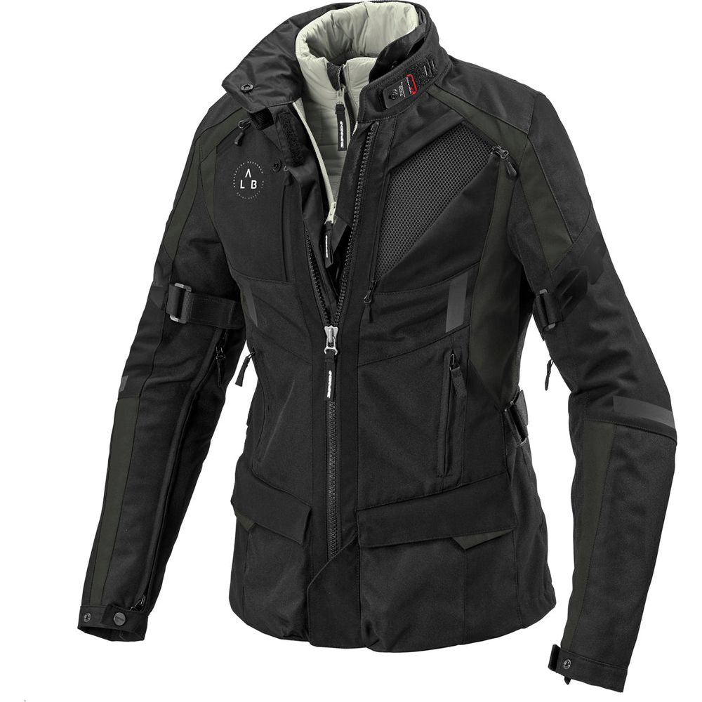 Spidi 4Season Evo Ladies CE Textile Jacket Black / Dark Green (Image 2) - ThrottleChimp