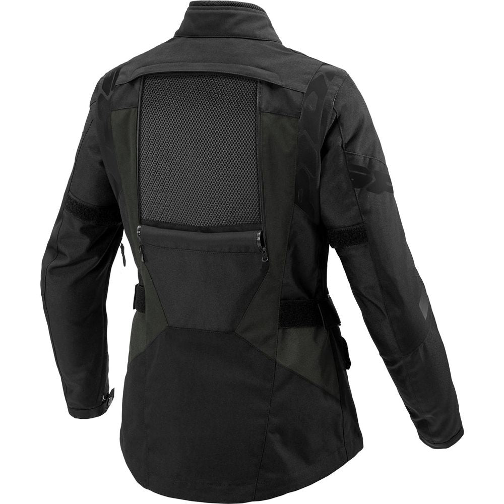 Spidi 4Season Evo Ladies CE Textile Jacket Black / Dark Green FREE 1 YEAR Returns, FREE UK Delivery | ThrottleChimp