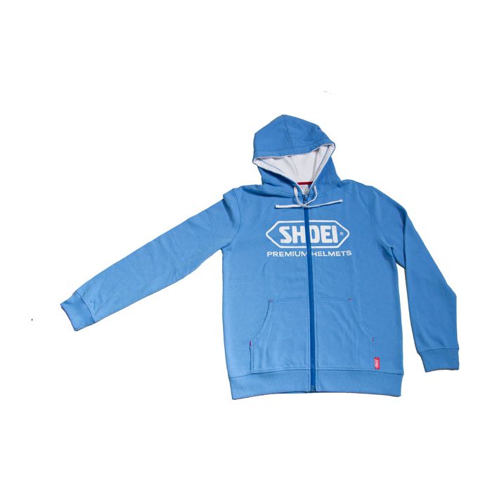 Shoei Vintage 2 Zipped Hoodie Blue (Image 2) - ThrottleChimp