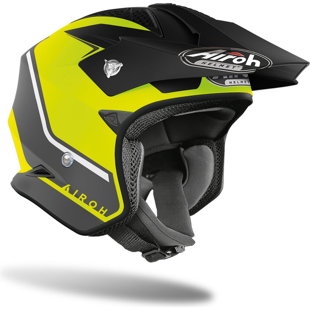 Airoh TRR S Keen Open Face Off-Road Helmet Matt Yellow (Image 2) - ThrottleChimp