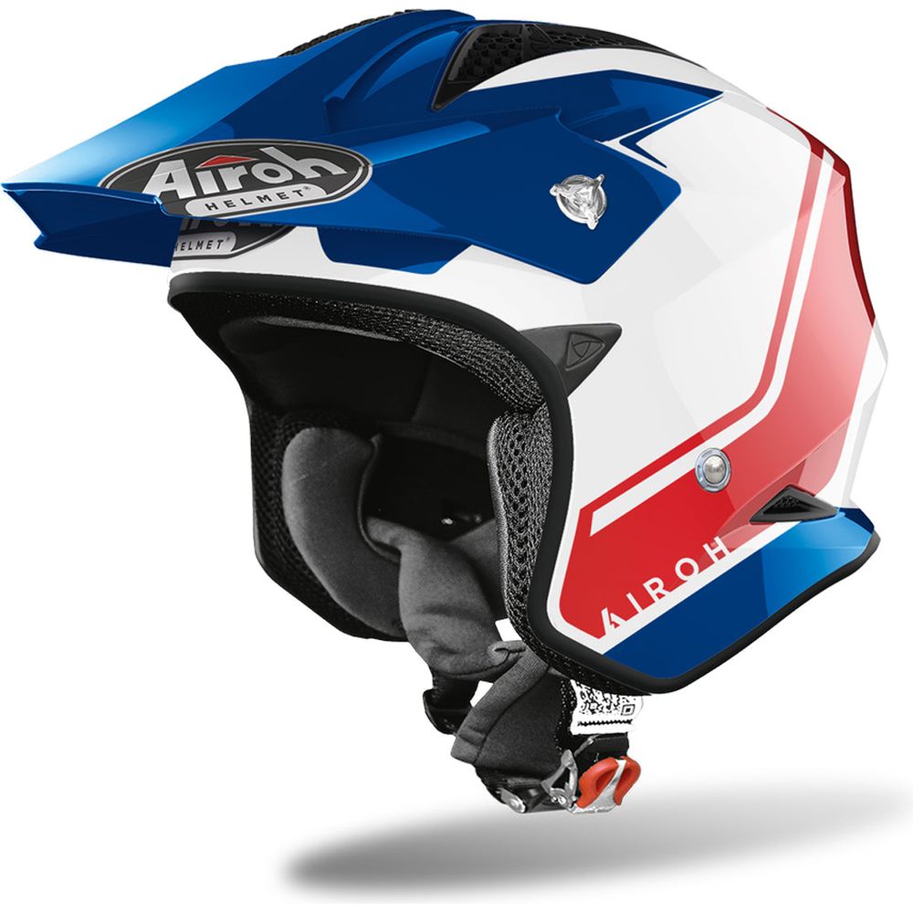 Airoh TRR S Keen Open Face Off-Road Helmet Gloss Blue / Red - ThrottleChimp