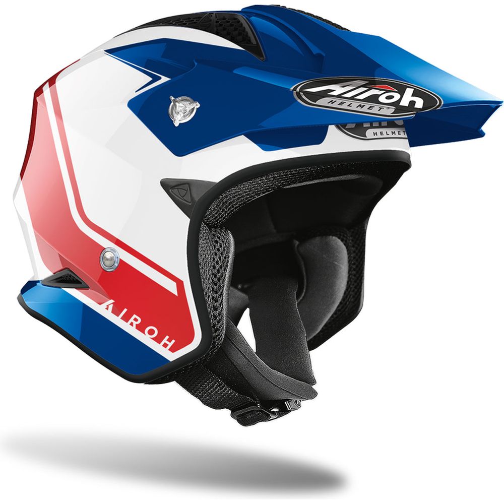 Airoh TRR S Keen Open Face Off-Road Helmet Gloss Blue / Red (Image 2) - ThrottleChimp