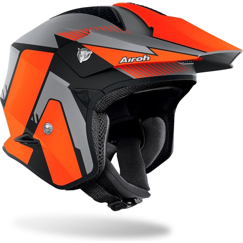 Airoh TRR S Pure Open Face Off-Road Helmet Matt Orange (Image 2) - ThrottleChimp