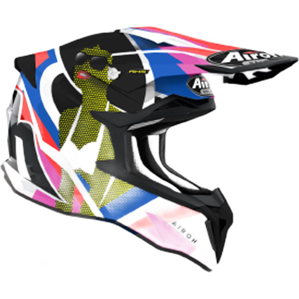 Airoh Strycker View 22.06 Motocross Helmet Gloss Multicolour (Image 2) - ThrottleChimp