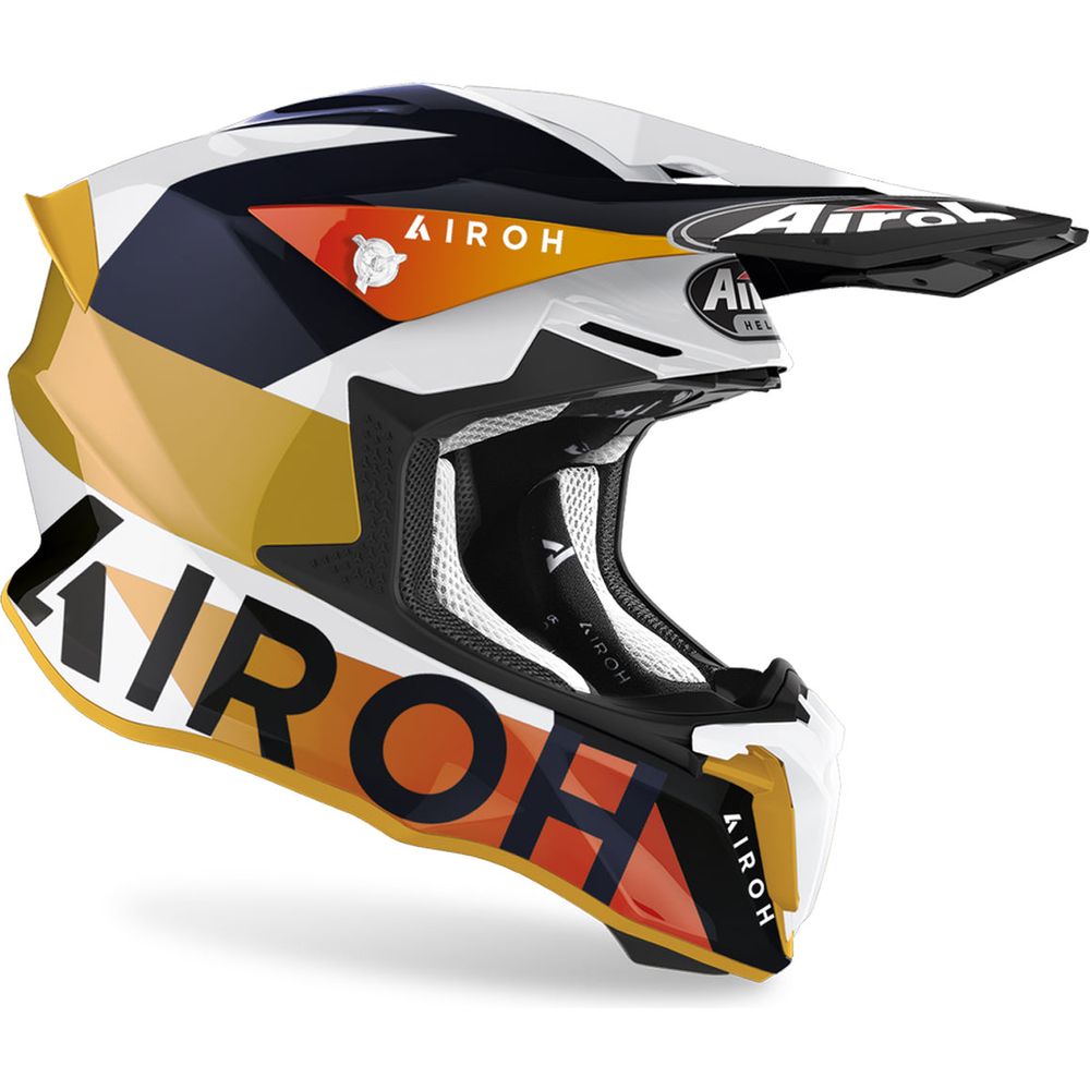 Airoh Twist 2.0 Lift Motocross Helmet Gloss White / Blue (Image 2) - ThrottleChimp