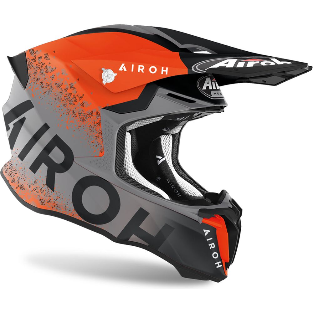 Airoh Twist 2.0 Bit Motocross Helmet Matt Orange (Image 2) - ThrottleChimp