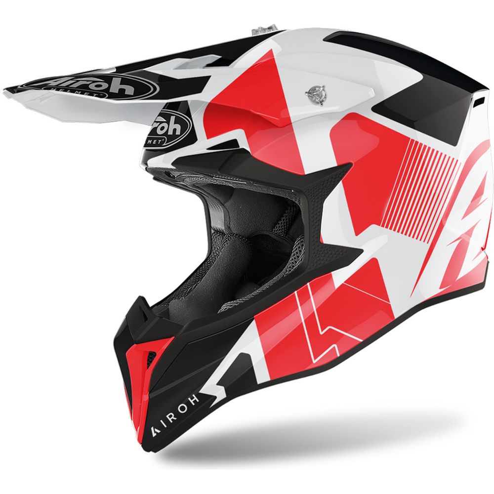 Airoh Wraap Raze Motocross Helmet Gloss Red - ThrottleChimp