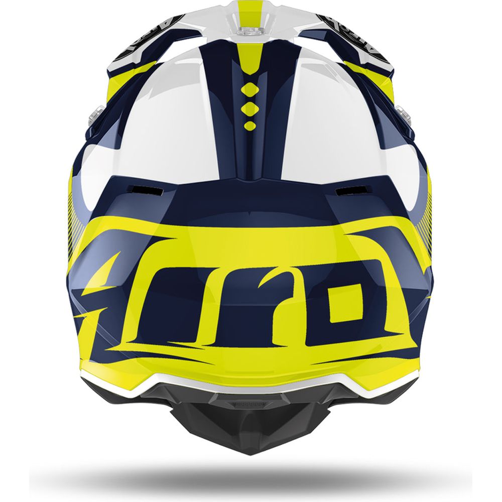 Airoh Wraap Raze Motocross Helmet Gloss Blue (Image 3) - ThrottleChimp