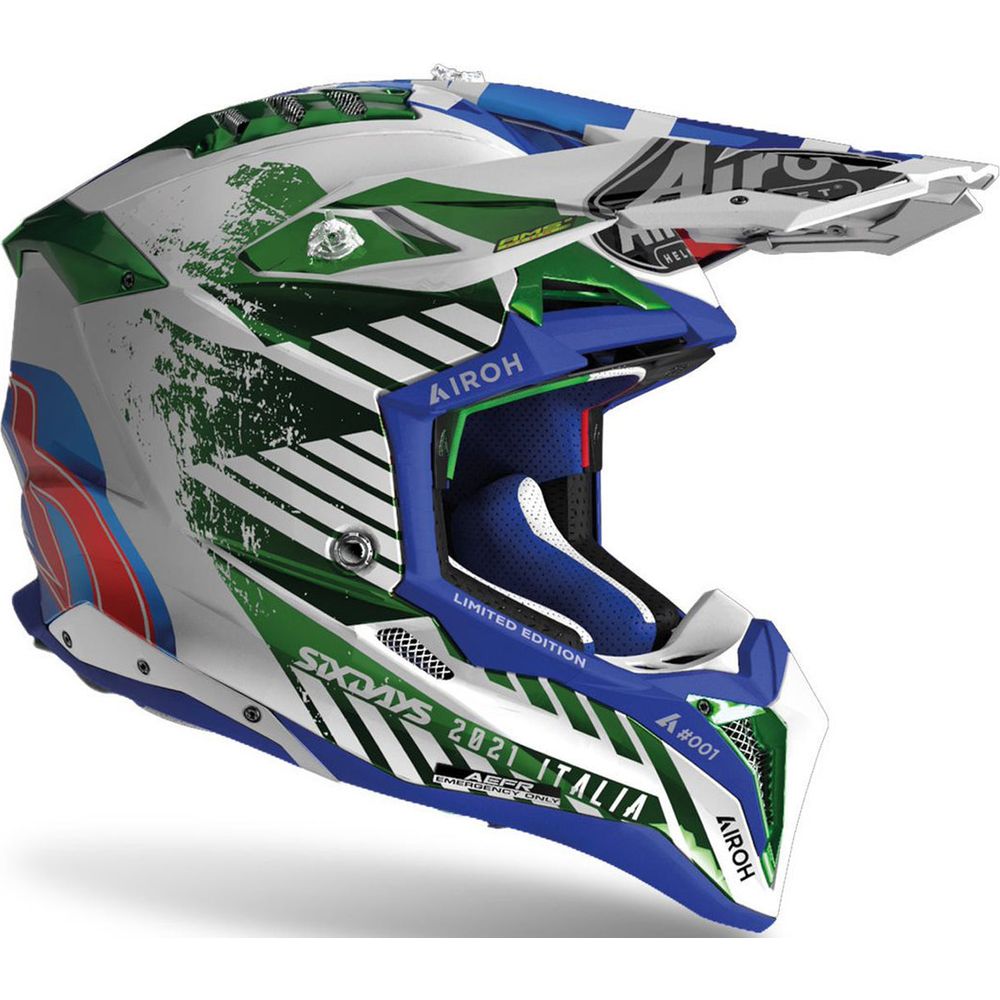 Airoh Aviator 3 Sixdays 2021 22.06 Motocross Helmet Limited Edition White (Image 2) - ThrottleChimp