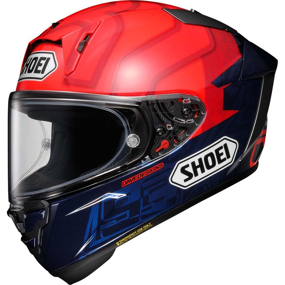 Shoei X-SPR Pro Marquez 7 Full Face Helmet Red - ThrottleChimp