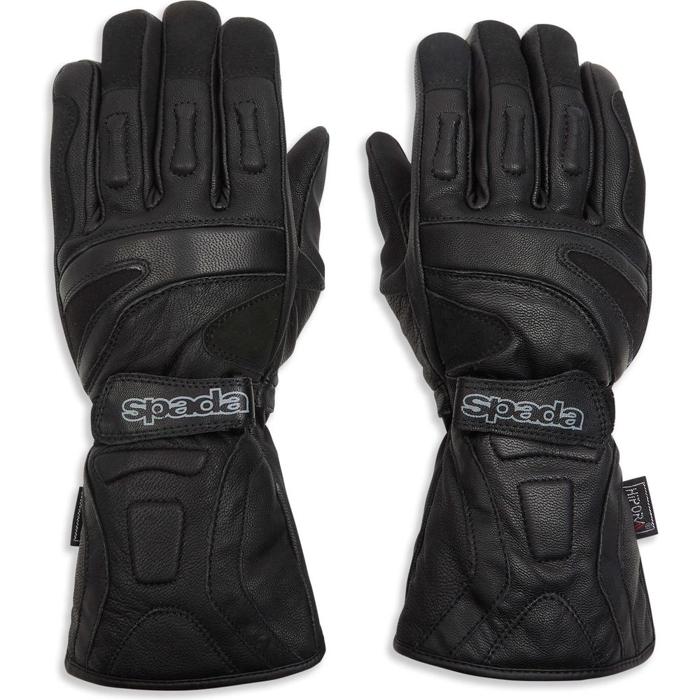 Spada Alaska CE Leather Gloves Black - ThrottleChimp