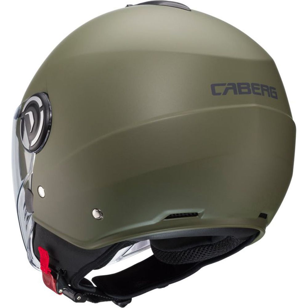 Caberg Riviera V4 Plain Open Face Helmet Matt Military Green FREE 1 YEAR Returns, FREE UK Delivery | ThrottleChimp