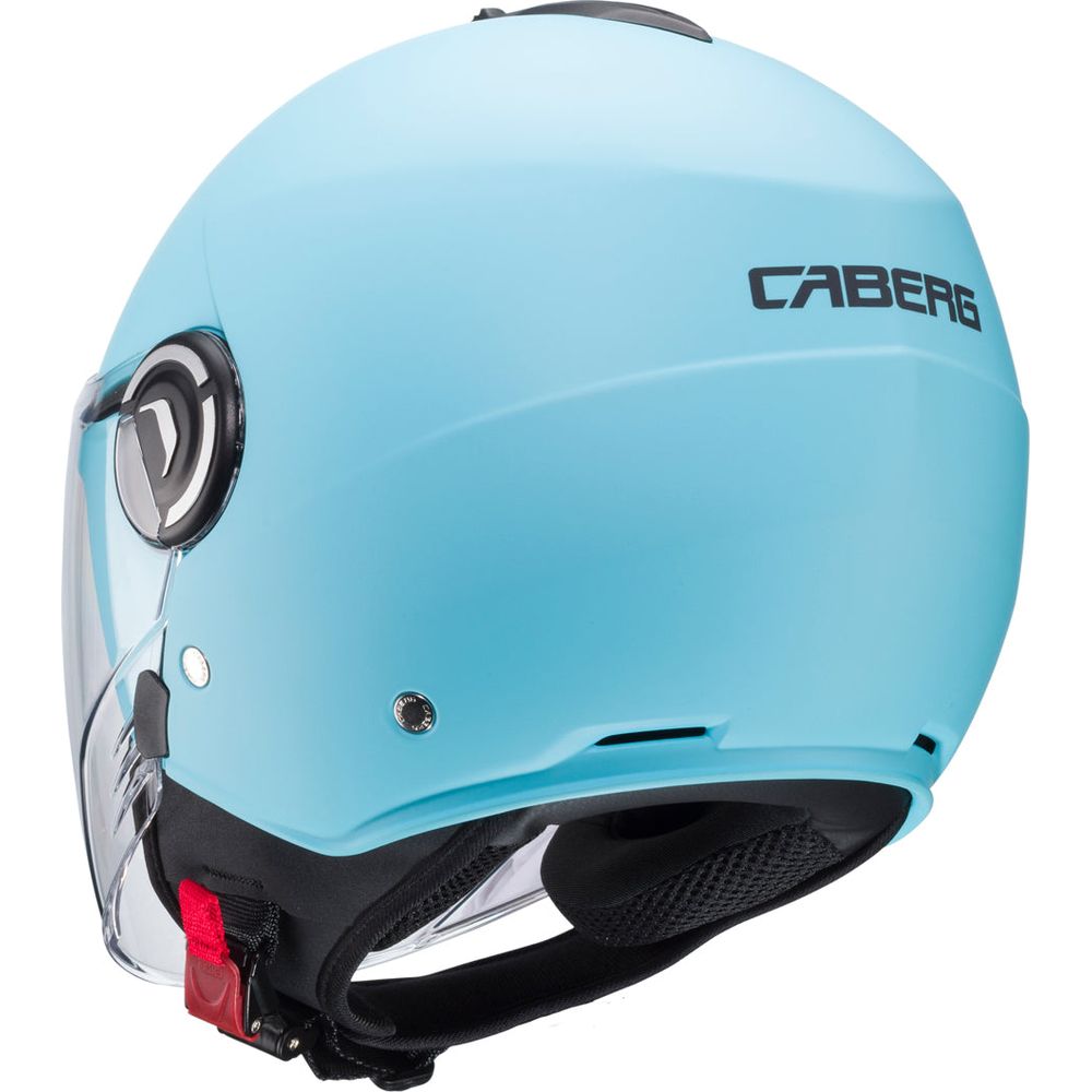 Caberg Riviera V4 Plain Open Face Helmet Matt Light Blue (Image 3) - ThrottleChimp