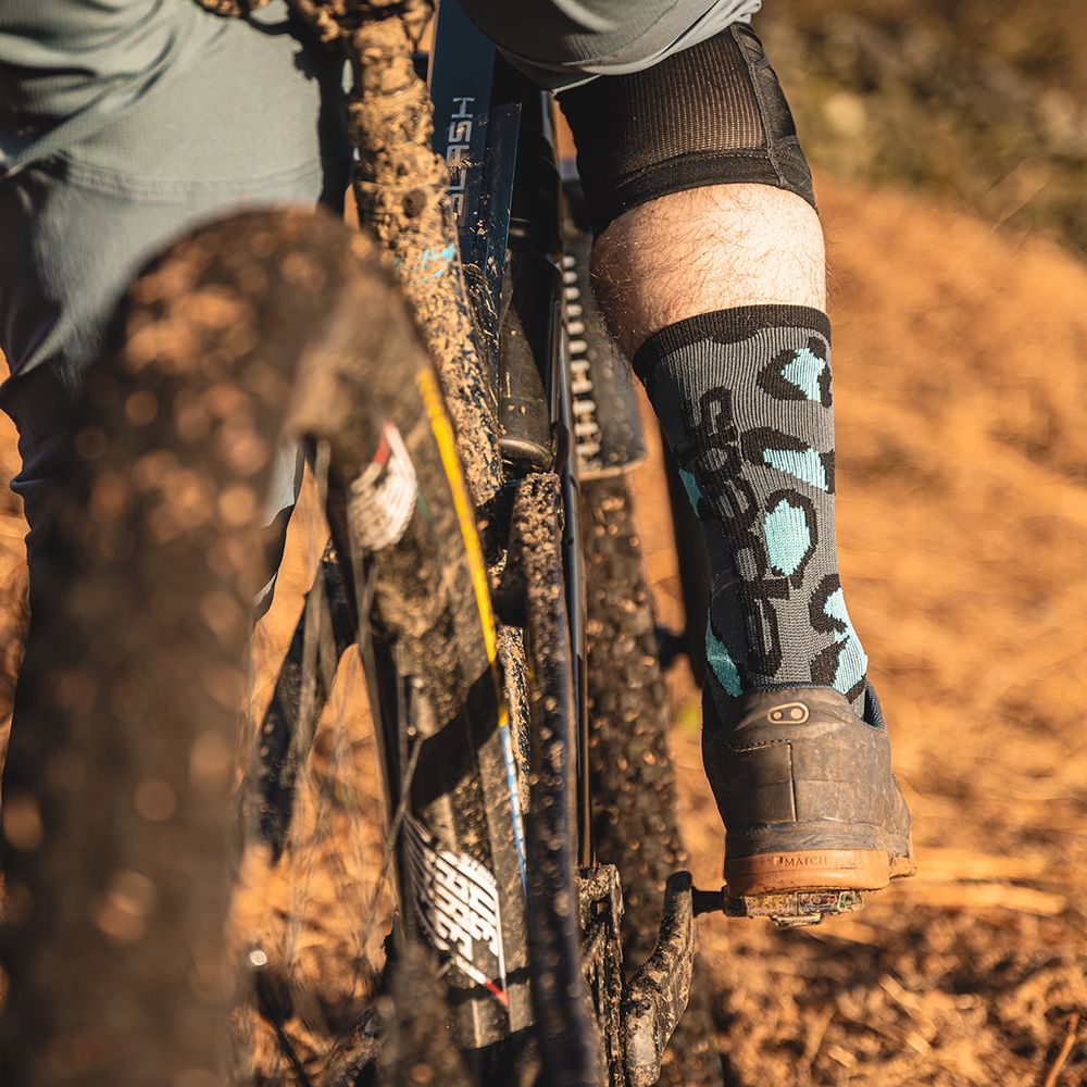 Spada MTB Socks Camo / Leopard / Black Camo - Assorted Pack Of 3 FREE 1 YEAR Returns, FREE UK Delivery | ThrottleChimp