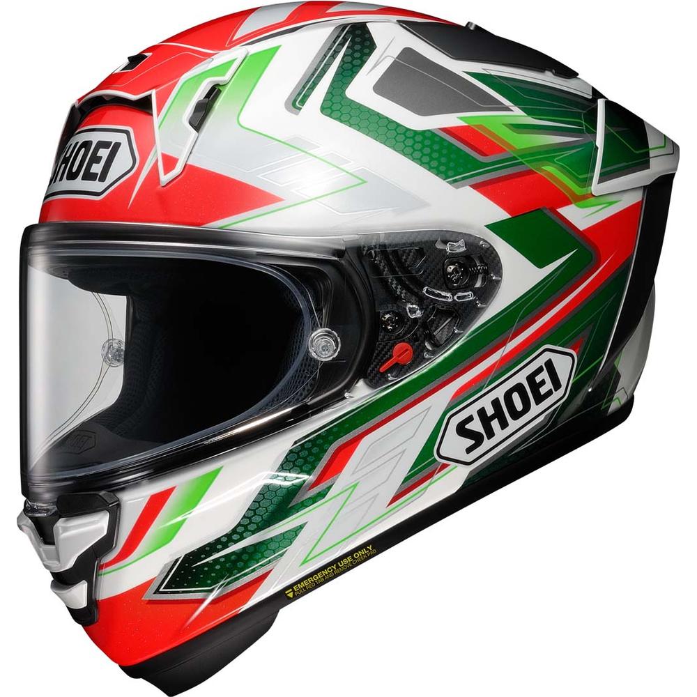 Shoei X-SPR Pro Escalate TC4 Full Face Helmet Green FREE 1 YEAR Returns, FREE UK Delivery | ThrottleChimp