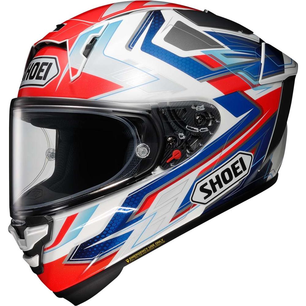 Shoei X-SPR Pro Escalate TC10 Full Face Helmet Blue FREE 1 YEAR Returns, FREE UK Delivery | ThrottleChimp