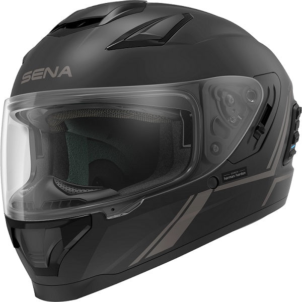 Sena Stryker Full Face Helmet With Mesh Interscom Matt Black FREE 1 YEAR Returns, FREE UK Delivery | ThrottleChimp