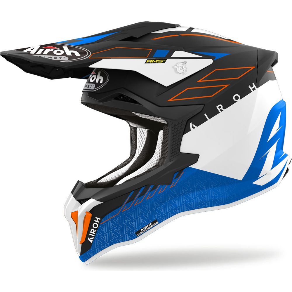 Airoh Strycker Skin 22.06 Motocross Helmet Matt Blue - ThrottleChimp