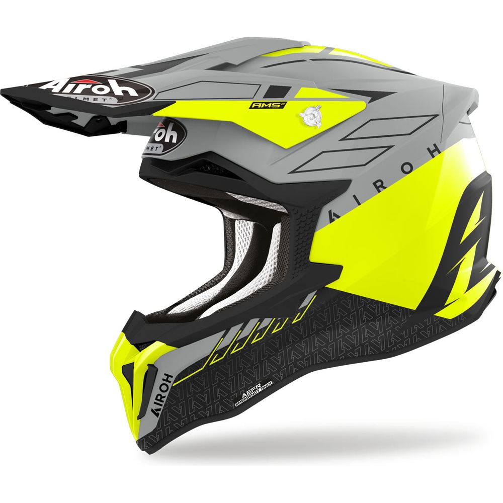 Airoh Strycker Skin 22.06 Motocross Helmet Matt Yellow - ThrottleChimp