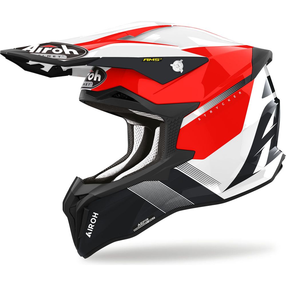Airoh Strycker Blazer 22.06 Motocross Helmet Gloss Red - ThrottleChimp