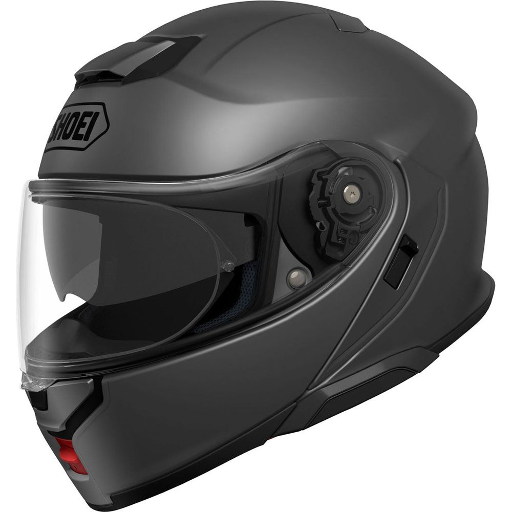 Shoei Neotec 3 Plain Flip-Up Helmet Matt Deep Grey FREE 1 YEAR Returns, FREE UK Delivery | ThrottleChimp