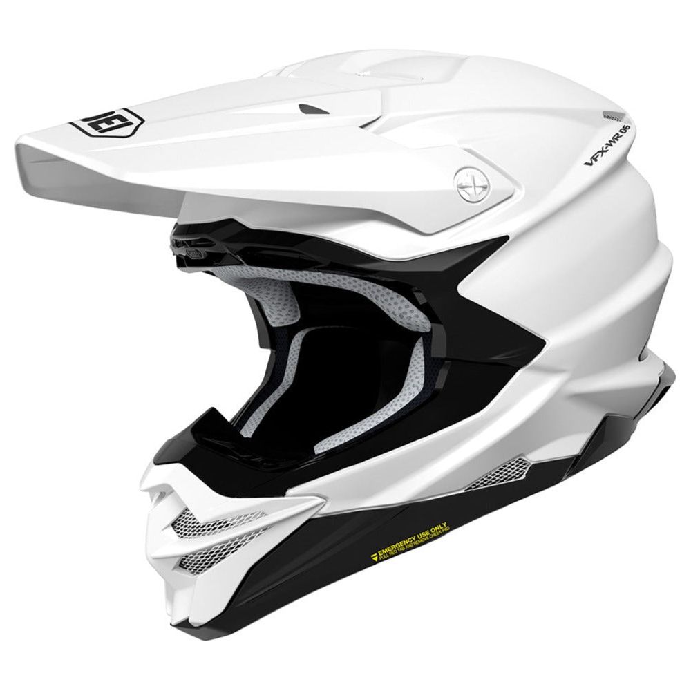 Shoei VFX-WR 06 Plain Off-Road Helmet White FREE 1 YEAR Returns, FREE UK Delivery | ThrottleChimp