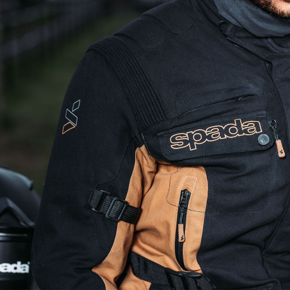 Spada Ascent V3 CE Textile Jacket Black / Tan FREE 1 YEAR Returns, FREE UK Delivery | ThrottleChimp