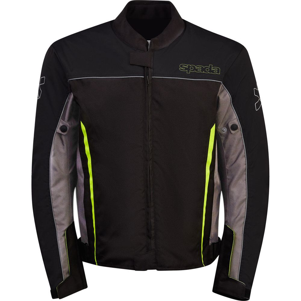 Spada Pace CE Textile Jacket Black / Fluo Yellow FREE 1 YEAR Returns, FREE UK Delivery | ThrottleChimp