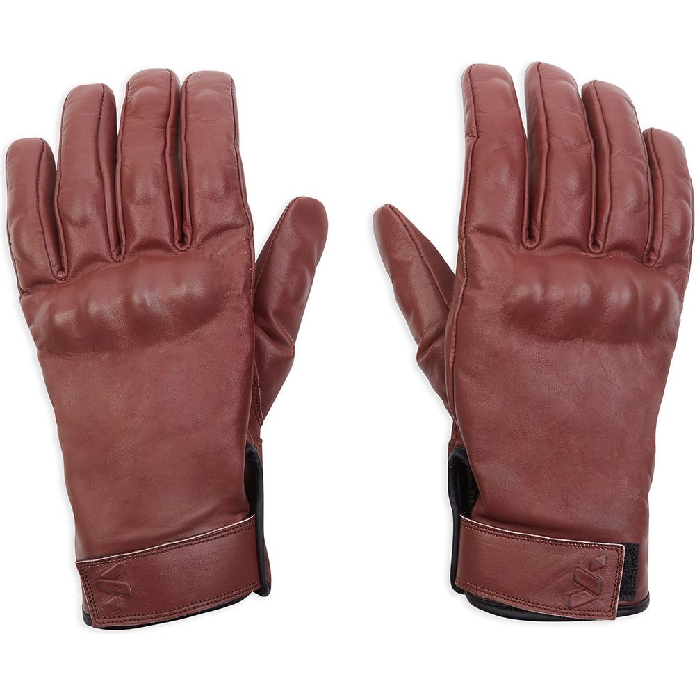 Spada Wyatt Waterproof CE Leather Gloves Oxblood - ThrottleChimp