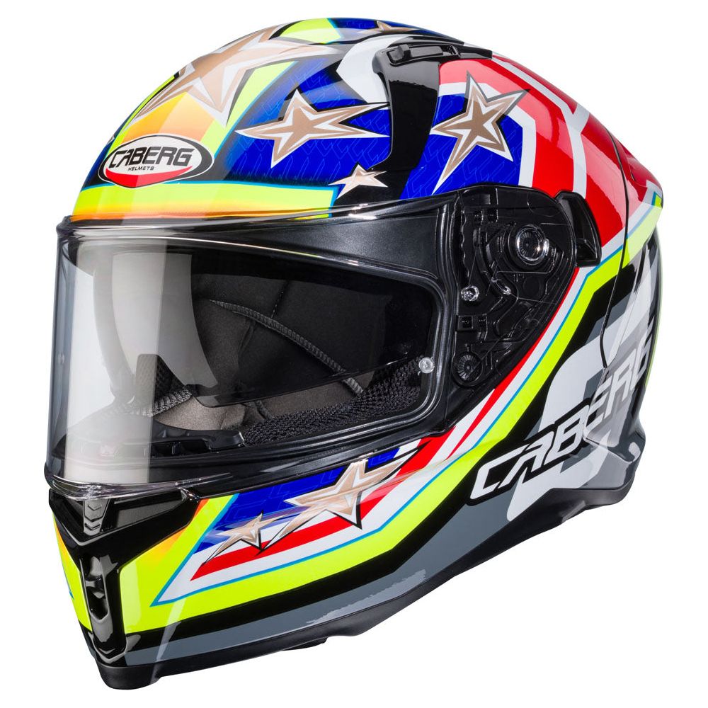 Caberg Avalon X Track Full Face Helmet Black / Yellow / Red / Blue - ThrottleChimp