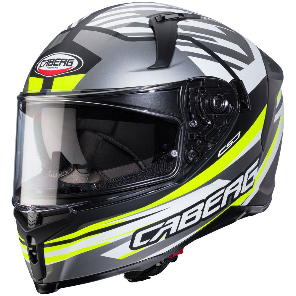 Caberg Avalon X Kira Full Face Helmet Matt Black / Grey / Yellow - ThrottleChimp