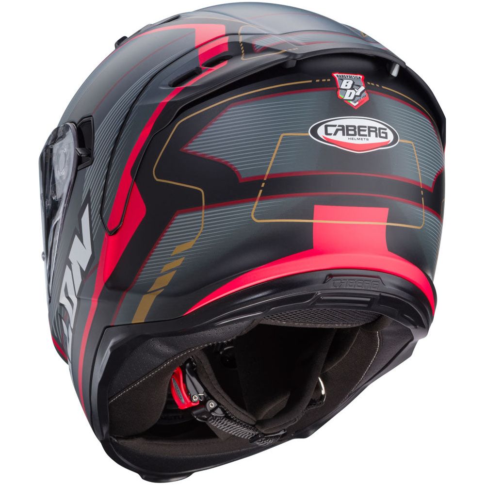 Caberg Avalon X Optic Full Face Helmet Matt Black / Grey / Red (Image 3) - ThrottleChimp