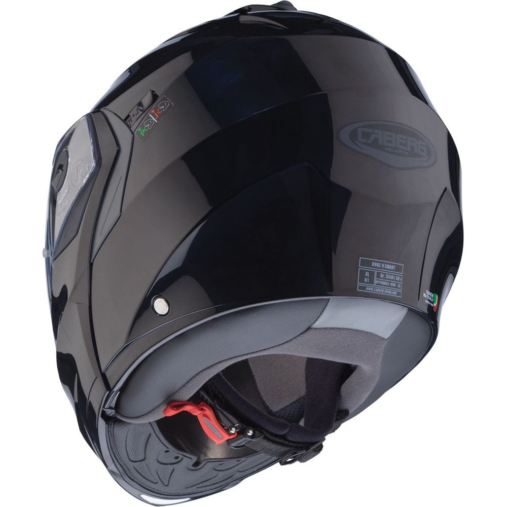 Caberg Duke X Plain Flip-Up Helmet Smart Black (Image 4) - ThrottleChimp