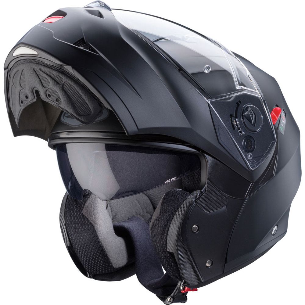 Caberg Duke X Plain Flip-Up Helmet Matt Black FREE 1 YEAR Returns, FREE UK Delivery | ThrottleChimp