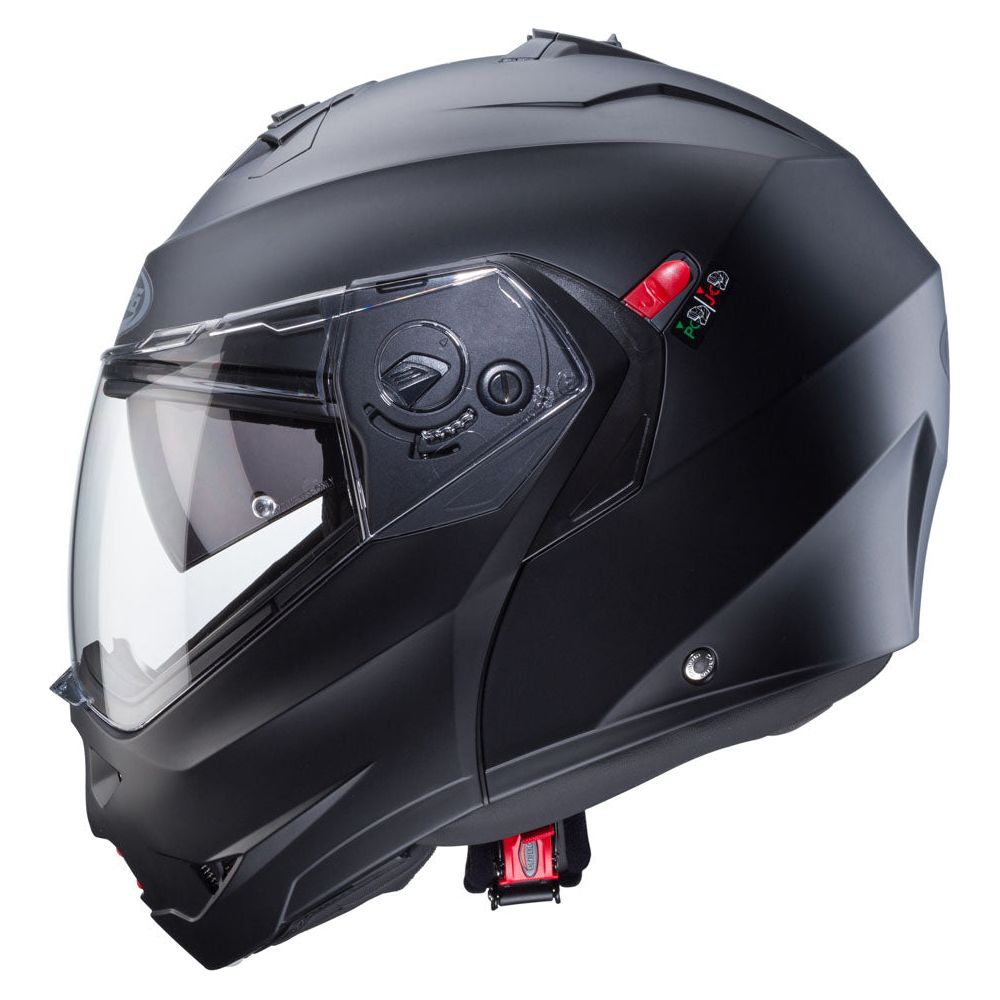 Caberg Duke X Plain Flip-Up Helmet Matt Black (Image 3) - ThrottleChimp