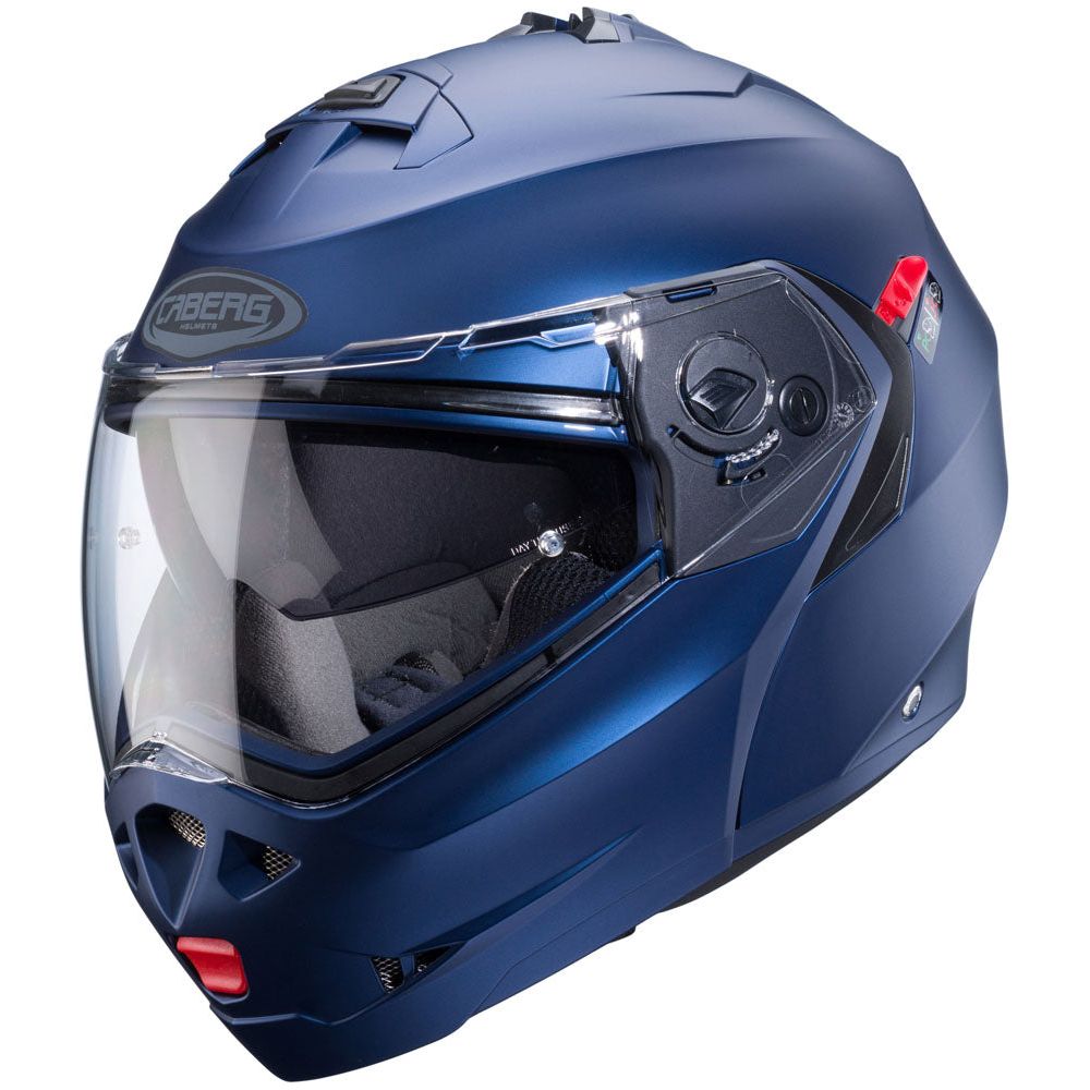 Caberg Duke X Plain Flip-Up Helmet Matt Blue FREE 1 YEAR Returns, FREE UK Delivery | ThrottleChimp