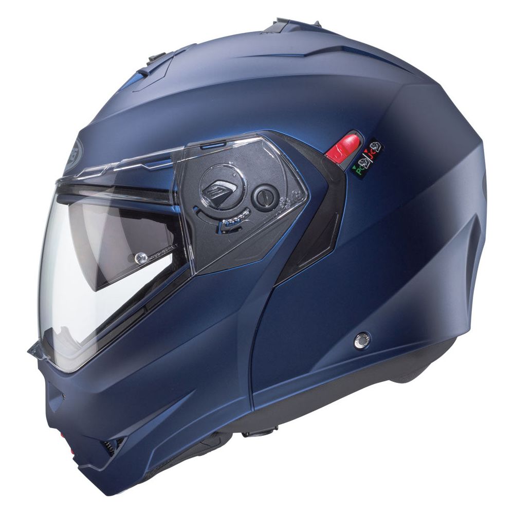 Caberg Duke X Plain Flip-Up Helmet Matt Blue (Image 3) - ThrottleChimp