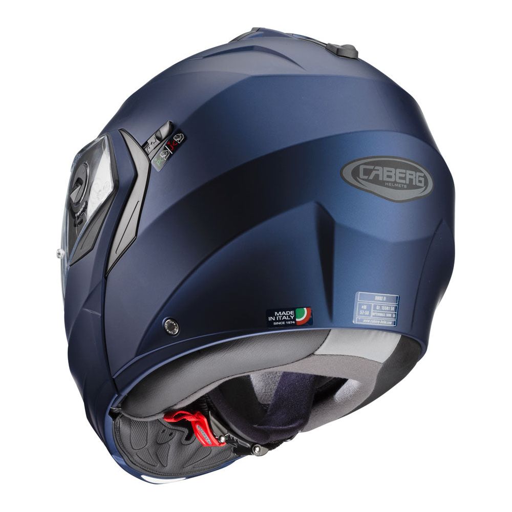 Caberg Duke X Plain Flip-Up Helmet Matt Blue (Image 4) - ThrottleChimp