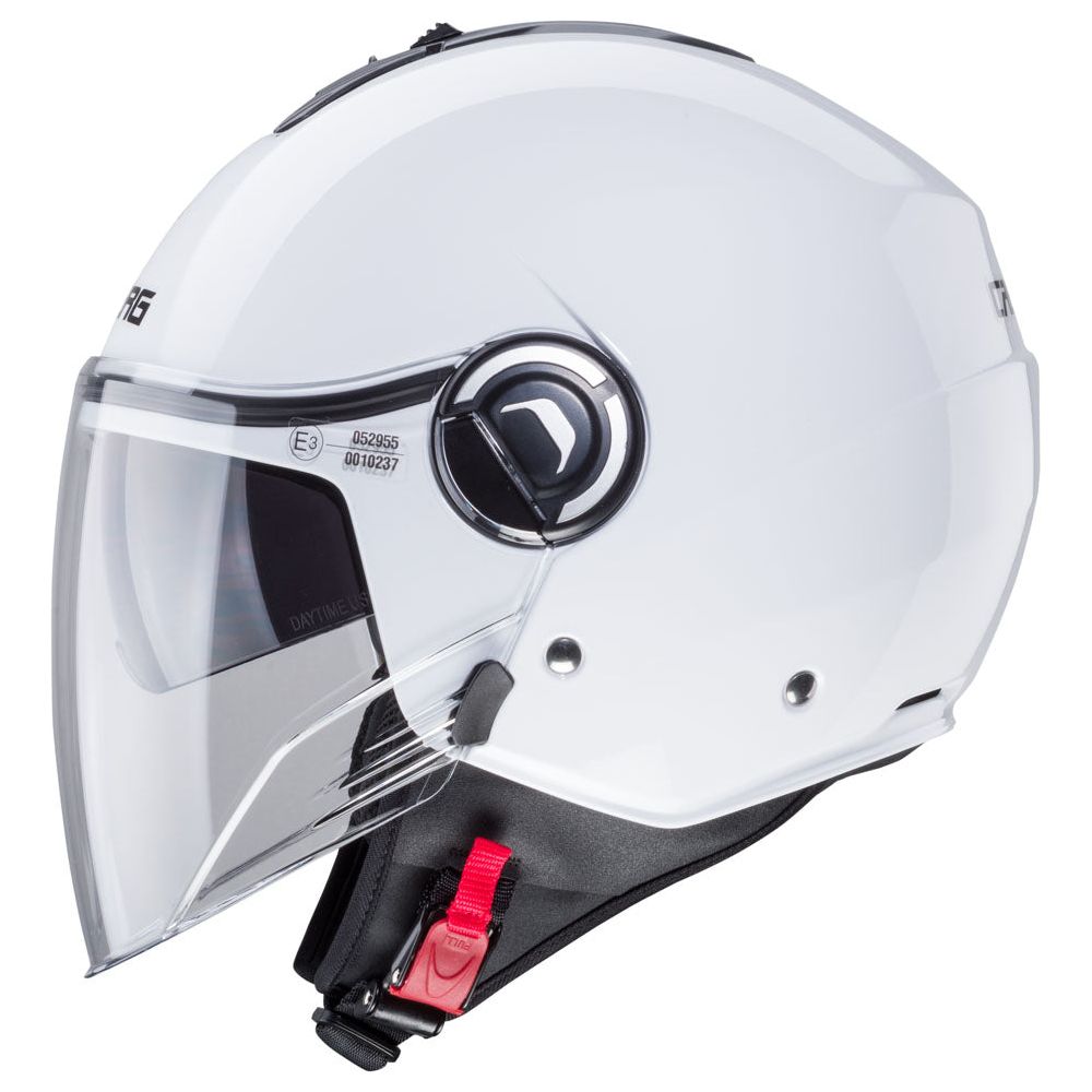 Caberg Riviera V4X Plain Open Face Helmet White (Image 2) - ThrottleChimp