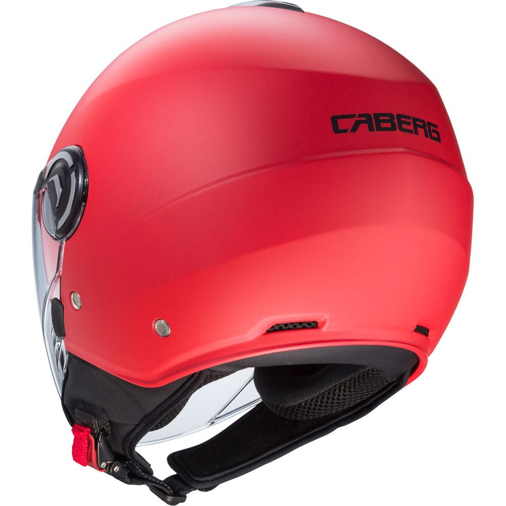 Caberg Riviera V4X Plain Open Face Helmet Matt Red (Image 3) - ThrottleChimp