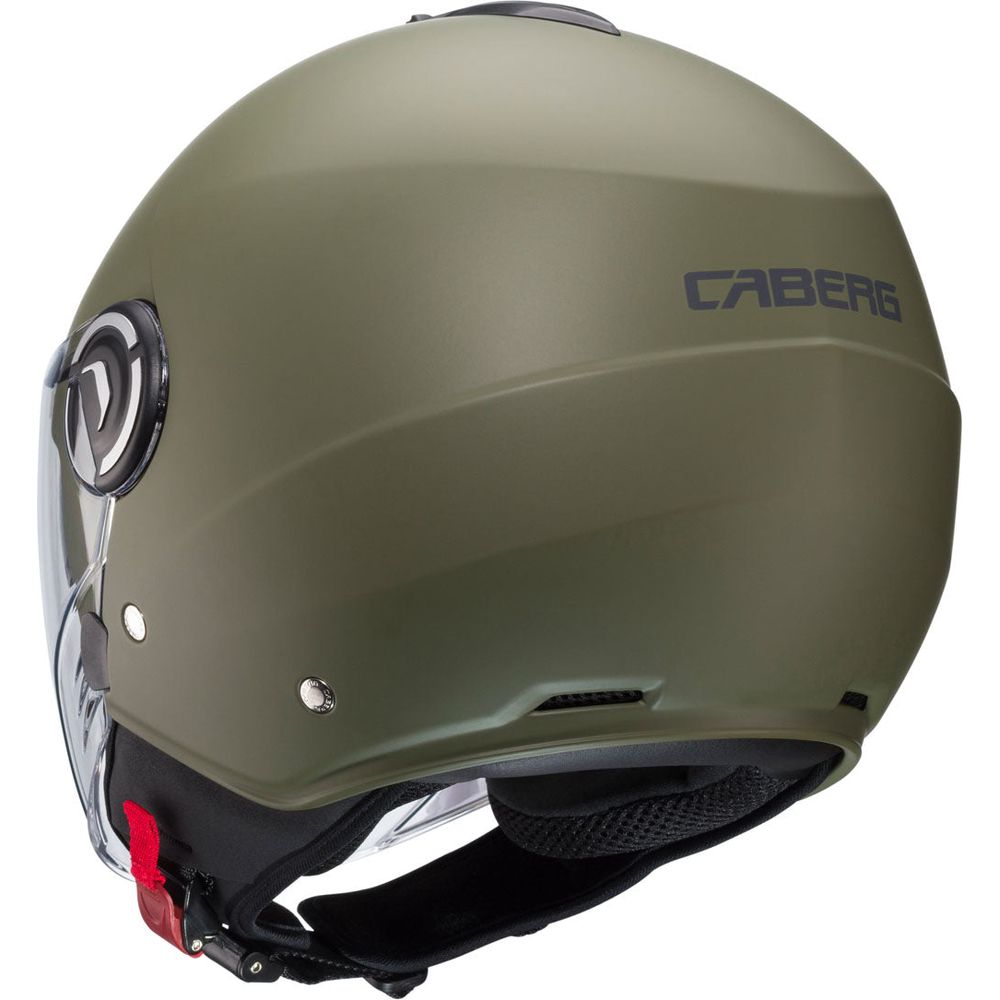 Caberg Riviera V4X Plain Open Face Helmet Matt Military Green (Image 3) - ThrottleChimp