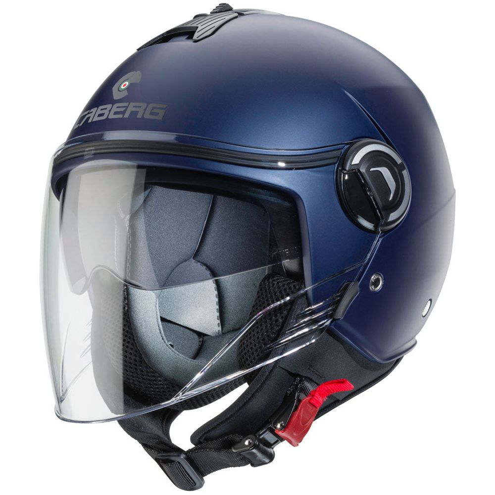 Caberg Riviera V4X Plain Open Face Helmet Matt Blue - ThrottleChimp