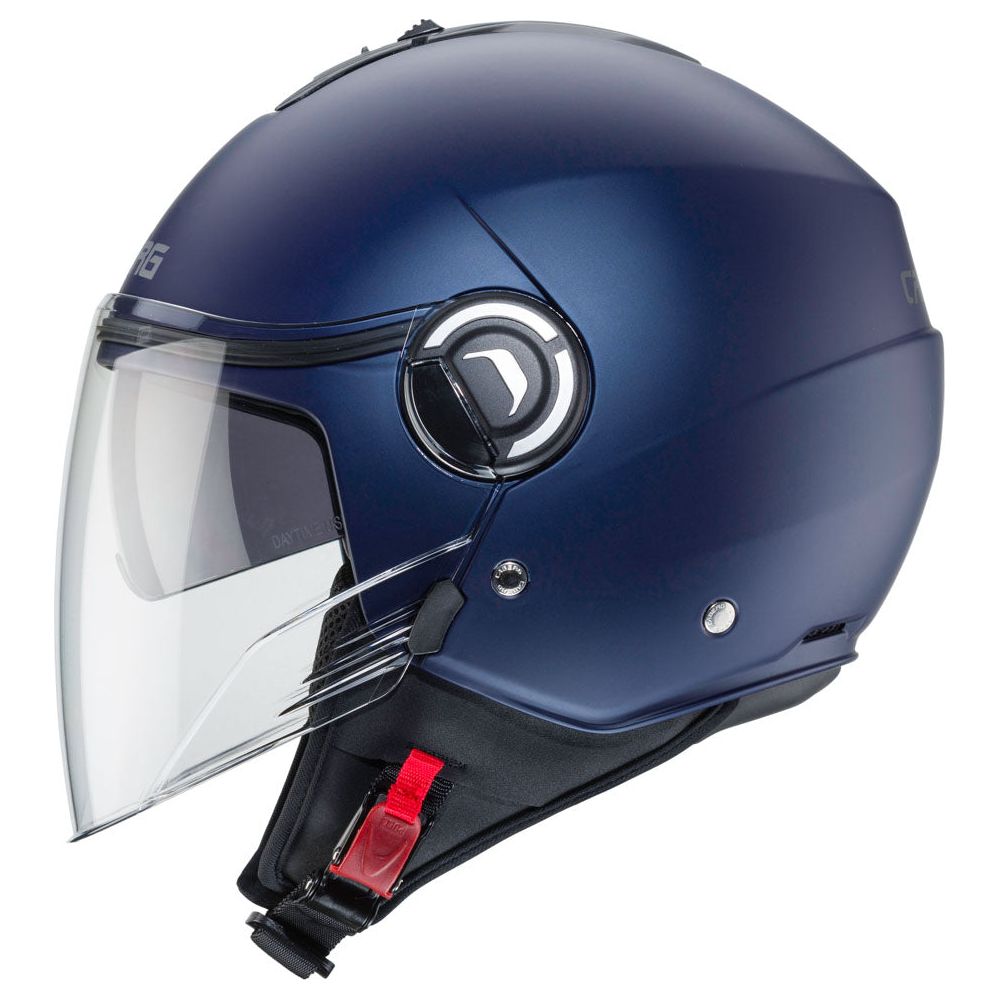 Caberg Riviera V4X Plain Open Face Helmet Matt Blue (Image 2) - ThrottleChimp