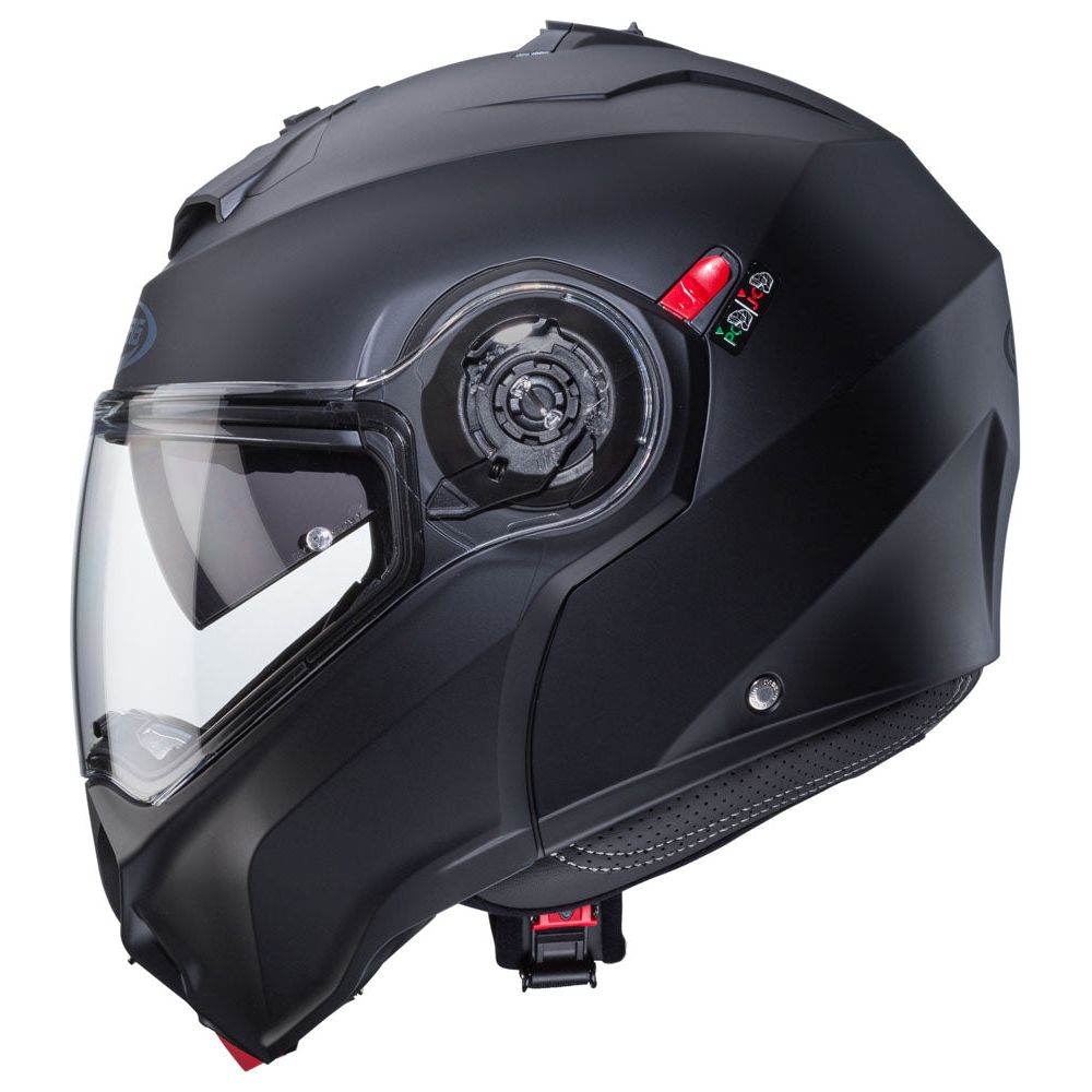 Caberg Duke Evo Plain Flip-Up Helmet Matt Black (Image 4) - ThrottleChimp