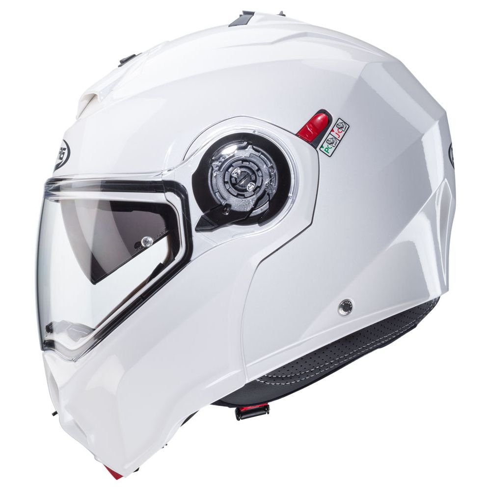 Caberg Duke Evo Plain Flip-Up Helmet Metal White (Image 3) - ThrottleChimp