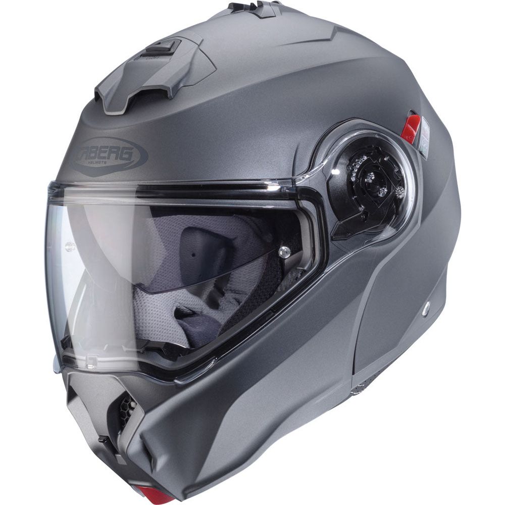 Caberg Duke Evo Plain Flip-Up Helmet Matt Gun - ThrottleChimp