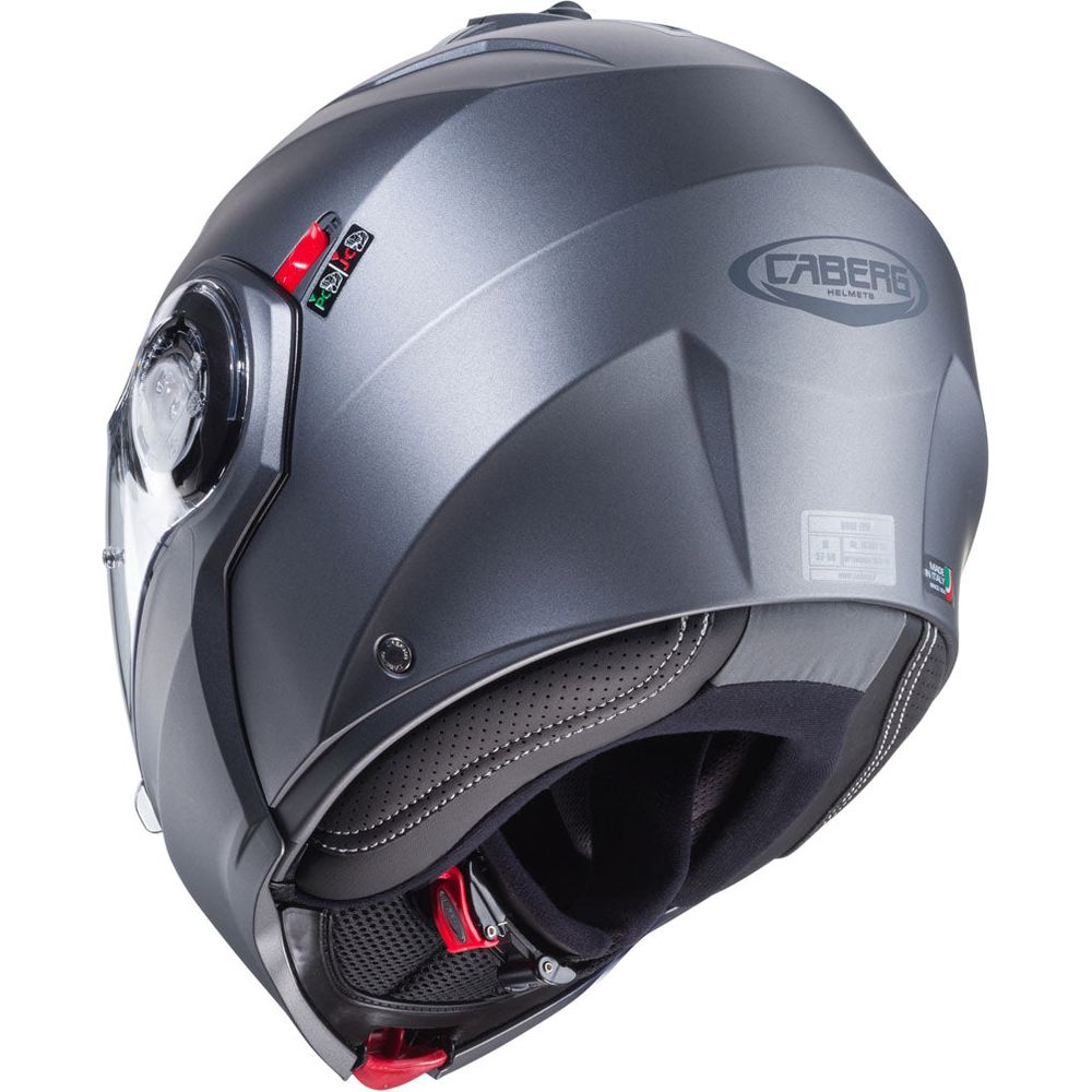 Caberg Duke Evo Plain Flip-Up Helmet Matt Gun (Image 4) - ThrottleChimp