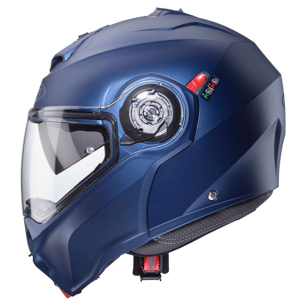 Caberg Duke Evo Plain Flip-Up Helmet Matt Blue (Image 3) - ThrottleChimp